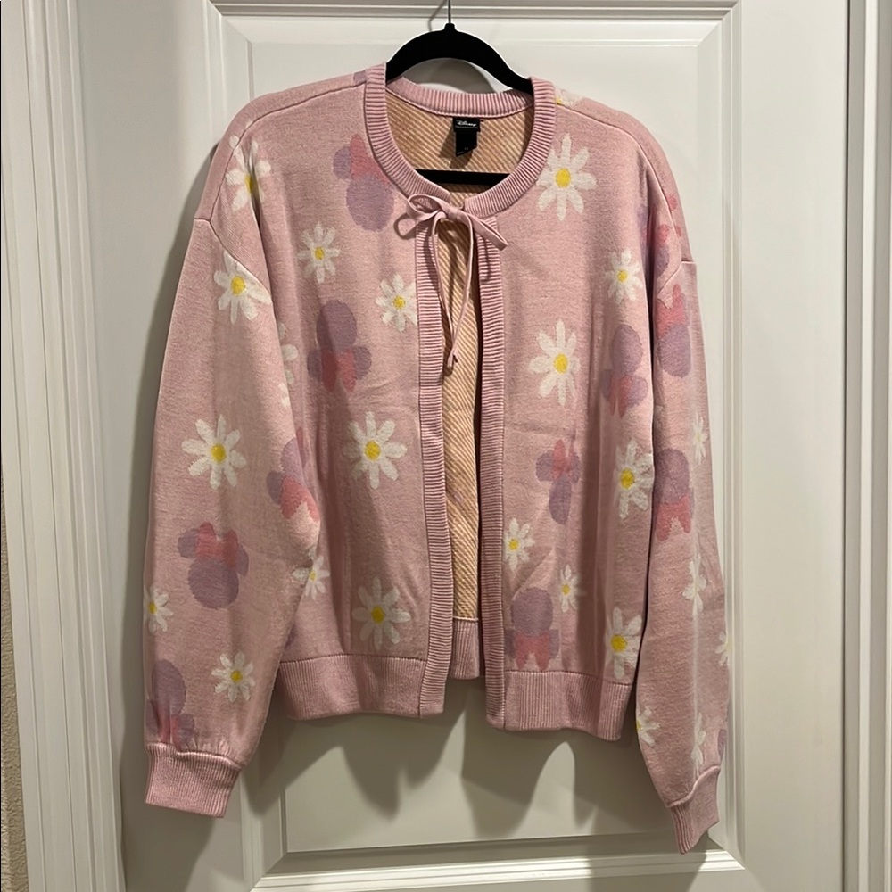 Disney HerUniverse Pink and Purple Minnie Mouse Floral Cardigan